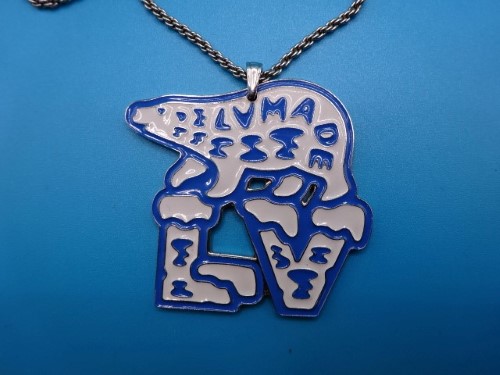 Metal Louis Vuitton Nigo Mountain Bear Necklace 10G