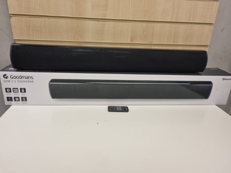 goodmans 60w 2.1 bluetooth soundbar