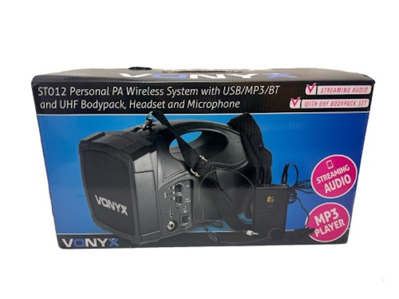  Vonyx Lightweight Height Adjustable Black Speaker
