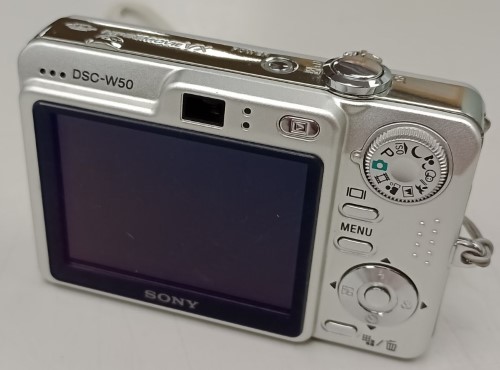 Sony Cyber-shot DSC-W50 6.0MP Digital Camera - Silver for sale