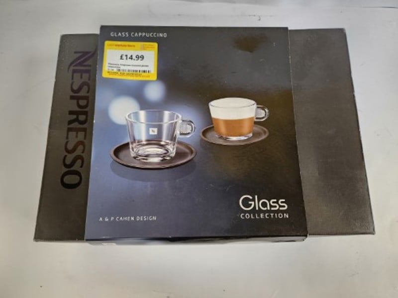 Nespresso Set Glass Collection Espresso Cups & Saucers,A & P Cahen  Design,New