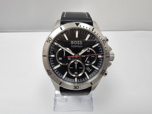 Hugo boss deals genuine leather watch