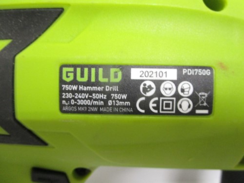 Guild 750w best sale hammer drill