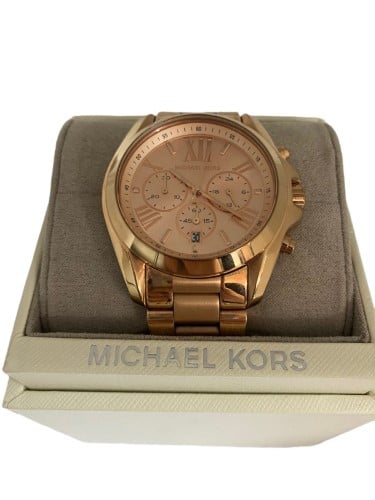 Michael Kors Silver and Gold Engraved Watch  Engravers Guild