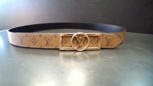 Louis Vuitton LV Dauphine 25MM Reversible Belt Arizona Beige in