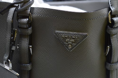 Gray prada bag hot sale