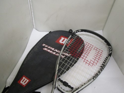 wilson titanium smash squash racket