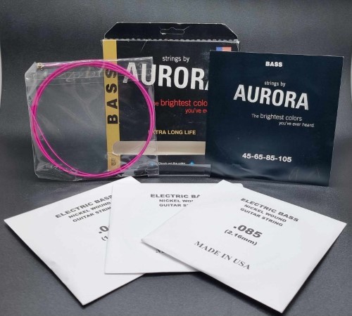 Aurora Aurpb 45 Standard 45 M Gauge Bass Guitar Strings Pink