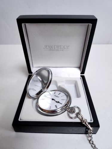 Jean Pierre Watch Unisex Silver Tone Pocket Watch 041500124073