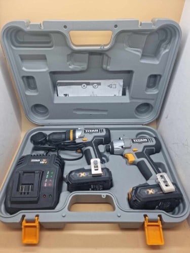 Titan Tti884com Tti885ipd 18V 2 X 2.0Ah Li Ion Txp Cordless Drill