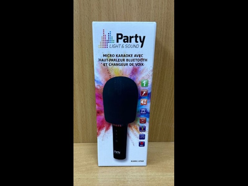 Microphone Karaoké KAMIC-STAR - Haut-parleur Bluetooth et changeur