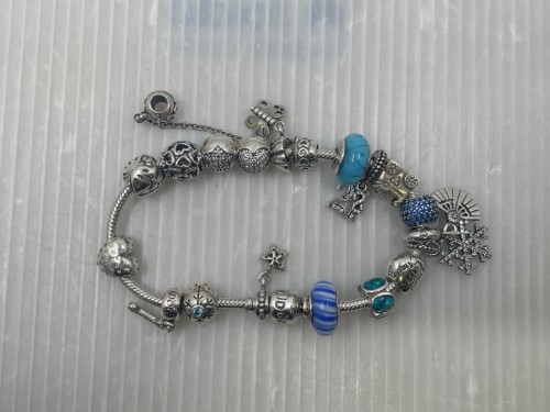 Pandora blue store swirls charm