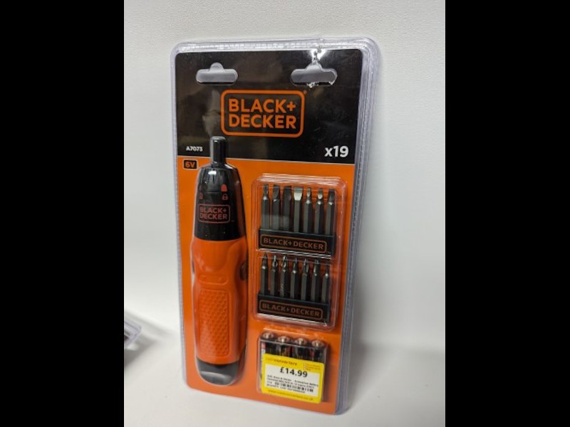 BLACK+DECKER Electric Screwdriver with 19 Accessories (A7073-XJ