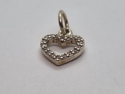 Silver Pandora Be My Valentine Heart Dangle Charm 💕 S925 Ale Retired  Pendant 1.2G