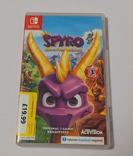 Spyro reignited trilogy switch store all games on cartridge