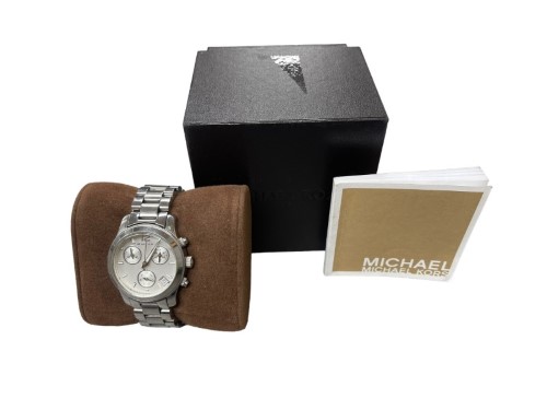 Small silver michael sales kors watch