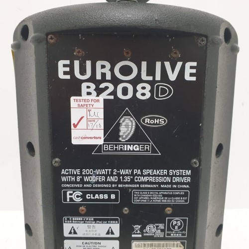 Behringer Eurolive B208d Active 200 Watt 2-Way Pa Speaker System