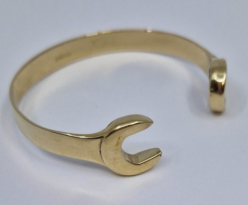 Mens solid gold spanner on sale bangle