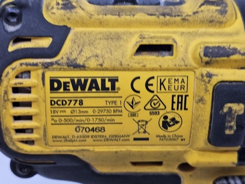 Dewalt dcd778 type 1 hot sale