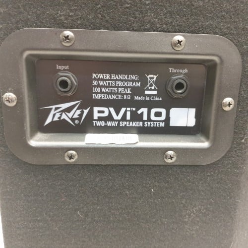 Peavey Pvi 10 2 Way Speaker System With Pvi 4B Powered Mixer. Black ...