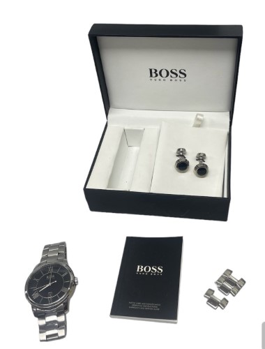 Boss watch deals and cufflink set