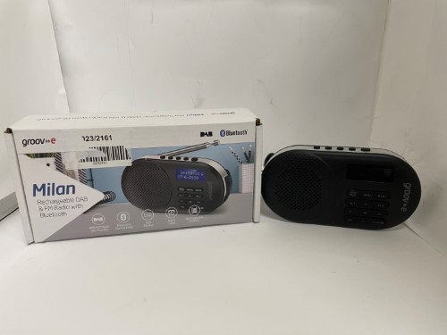 Groove-E Milan Rechargerable Dab & Fm Radio With Bluetooth Gvdr05bk Black |  044500048931 | Cash Converters