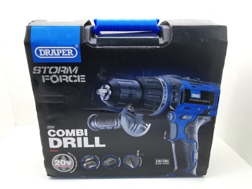 Draper Storm Force 20V Cordless Combi Drill 2 X 2.0Ah Batteries