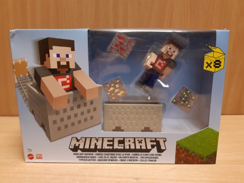 minecraft minecart mayhem playset