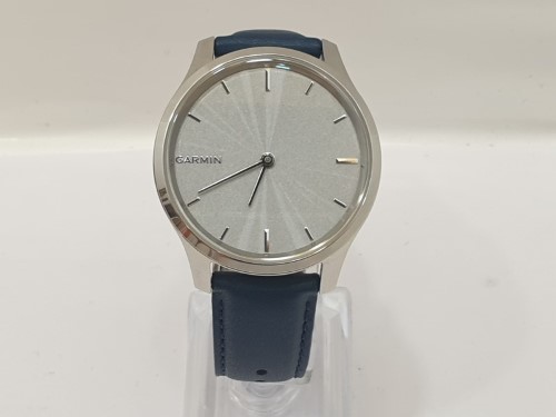 Garmin Vivomove Luxe 42mm - Silver Stainless Steel W/ Navy Leather