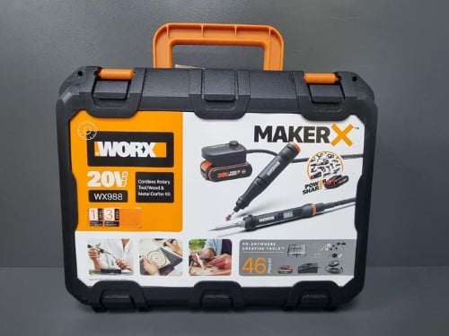 Worx Makerx Wx988 Cordless Rotary Tool Wood Metal Crafter Kit