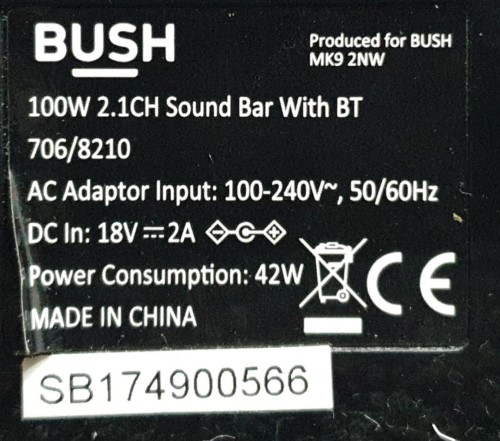 Bush 100w 2.1 sales ch