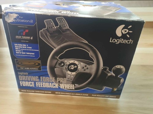 Shops Sony PlayStation 2 Logitech Driving Force Pro Steering Wheel Gran Turismo 4 Ps2