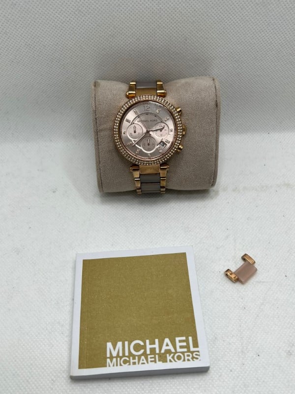 Michael Kors Parker MK5896 Women Stainless Steel Analog Dial Quartz Watch  VK428  eBay