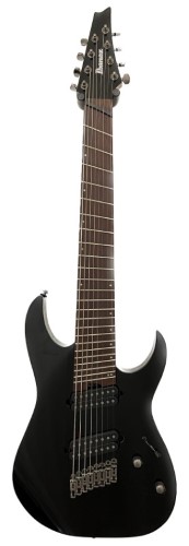 Ibanez Iron Label 8 String Multi Scale Black 026500159292 Cash