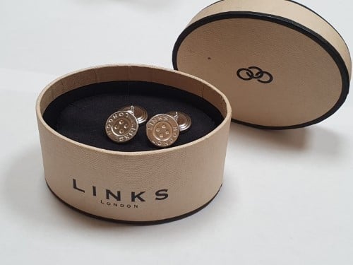 Links Of London Button Cufflinks Silver Silver Coin 23.1G