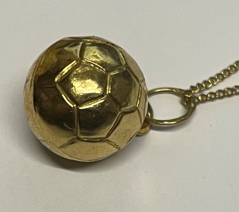 gold football number charms