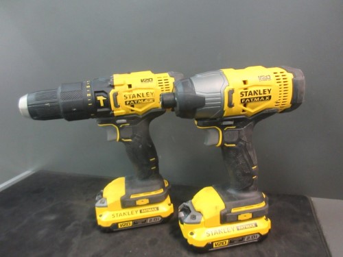 Drill Stanley Fatmax V20 18V Cordless Combi Drill And Impact Driver Kit ...