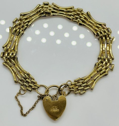 1955 MONET Gold Plated Wide Three-Row Link Bracelet, Safety Chain - Ruby  Lane