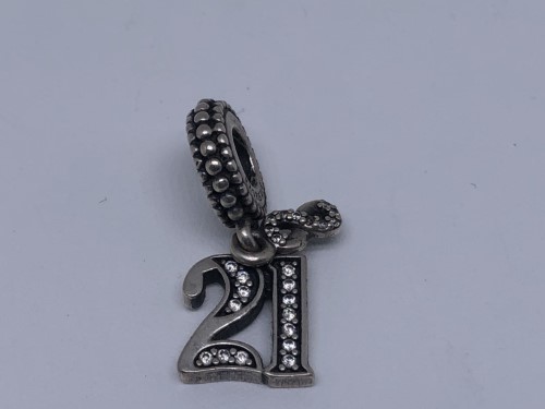 Pandora 21st store birthday charm