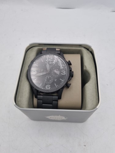 Mens black fossil online watch