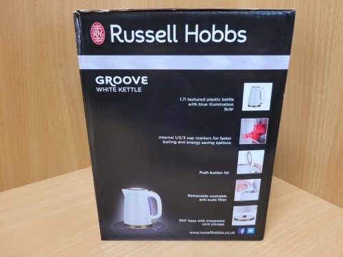 Russell Hobbs Groove Kettle - White