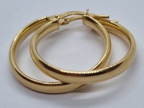 9Ct Gold Star Creole Hoop Earrings  Hurleyburley