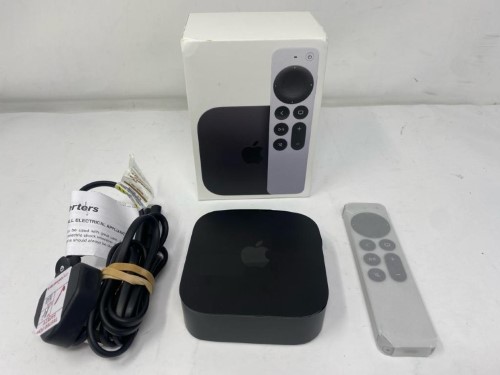 Apple TV 4K 3rd Gen 64GB (A2737) Wifi W/Siri Remote (A2854) Black