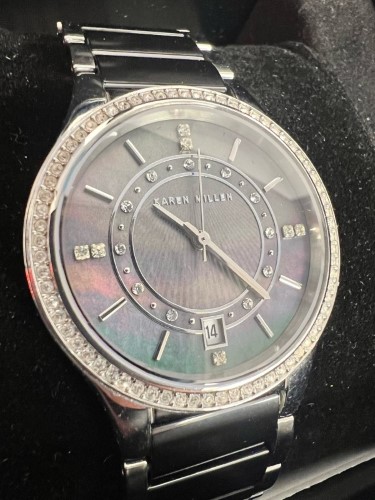 Karen millen silver watch hot sale