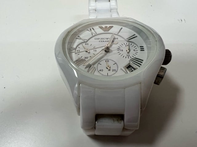 Emporio armani hotsell ceramica white