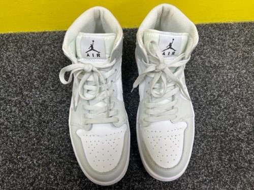 Men's Nike Air Jordan 1 Mid Grey Camo (Gs) White | 035700104399 ...