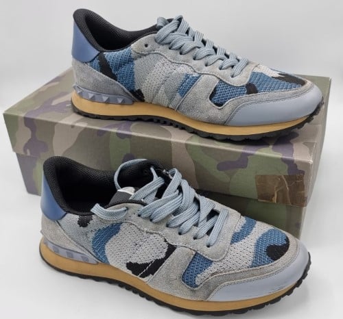 Valentino trainers hot sale camo blue