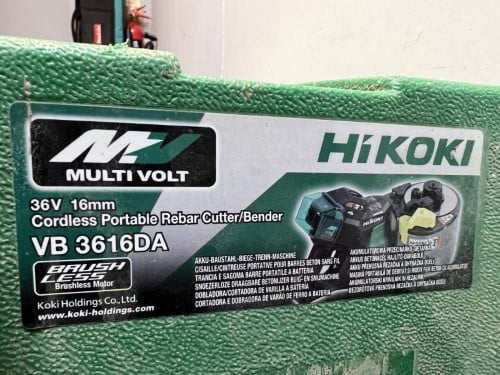 Hikoki Vb3616da Brushless Cordless Rebar Cutter Bender