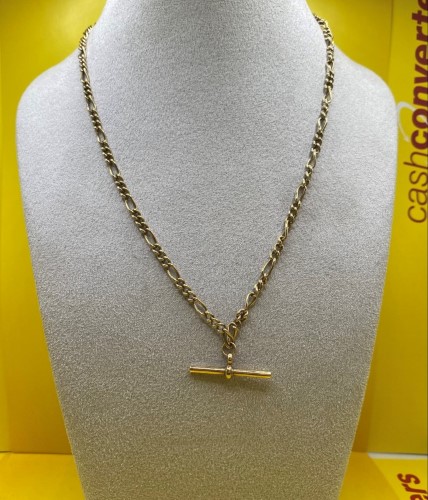 second hand gold t bar necklace