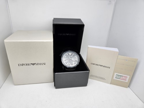 EMPORIO ARMANI AR2453 Watch Black Chronograph Genuine £75.99 - PicClick UK